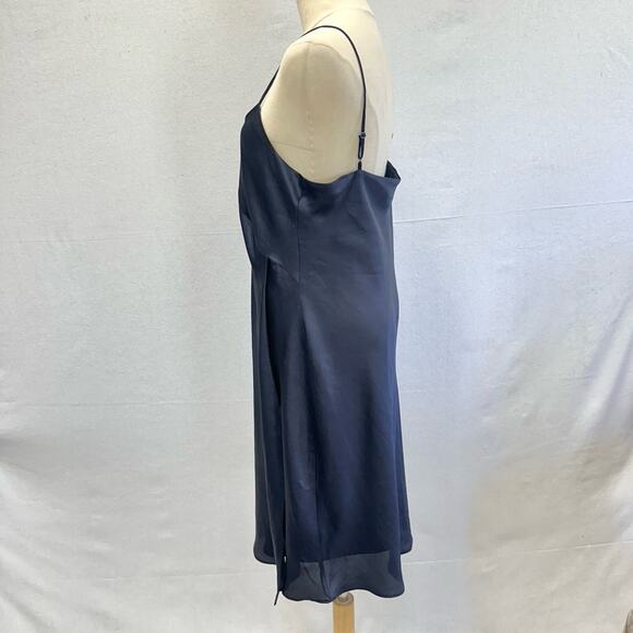 Banana Republic Navy Blue Cascade Slip Dress Size 8 Knee Length - Picture 7 of 14